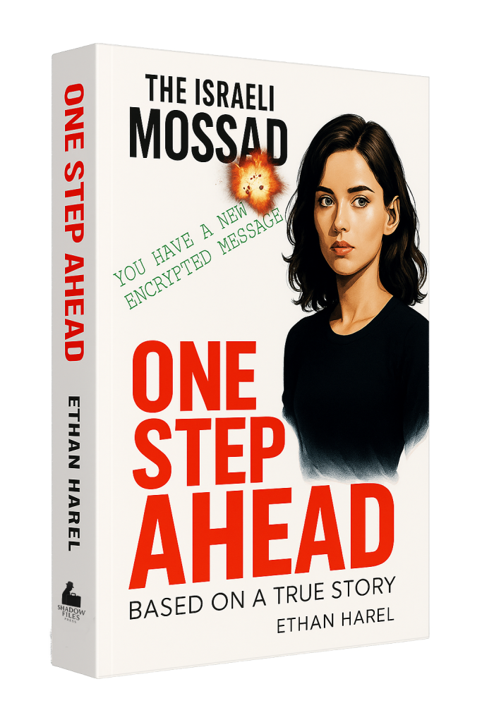 One Step Ahead book cover – espionage thriller by Ethan Harel